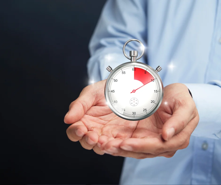 A clock showing a time limit