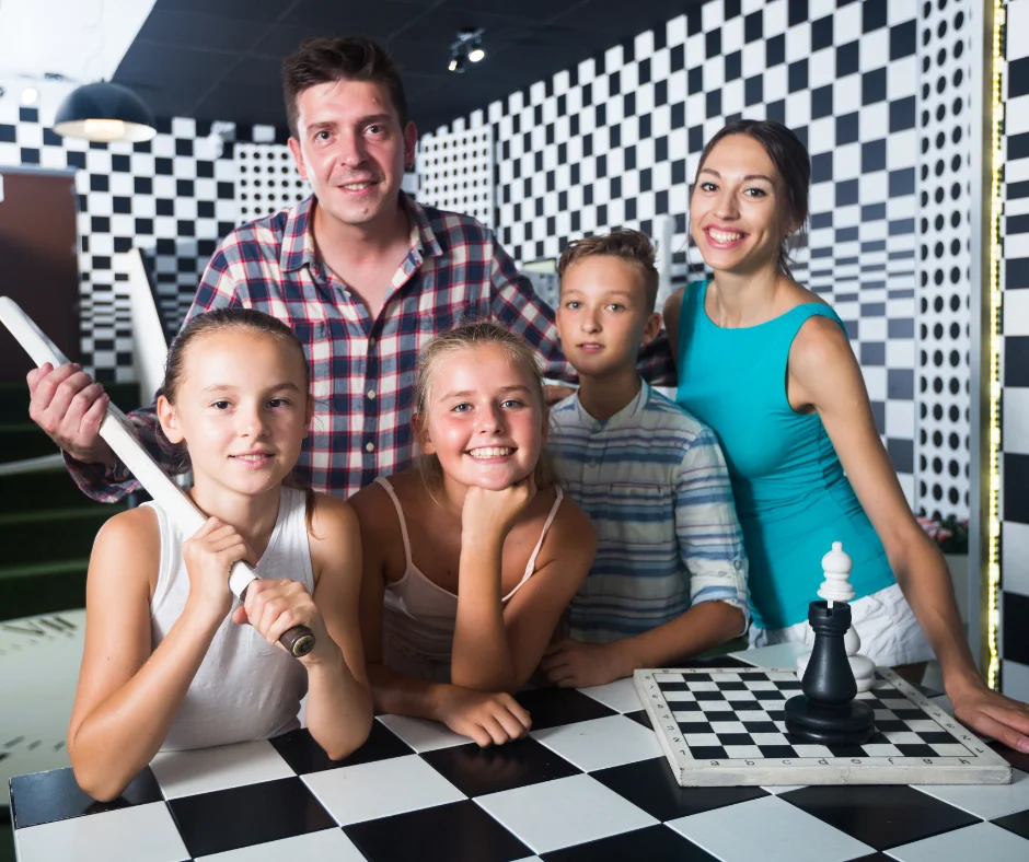 A family bonding inside an escape room