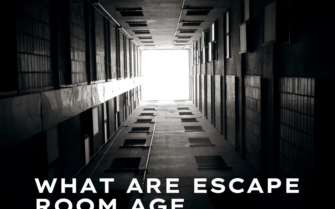 A banner of escape room age requirements